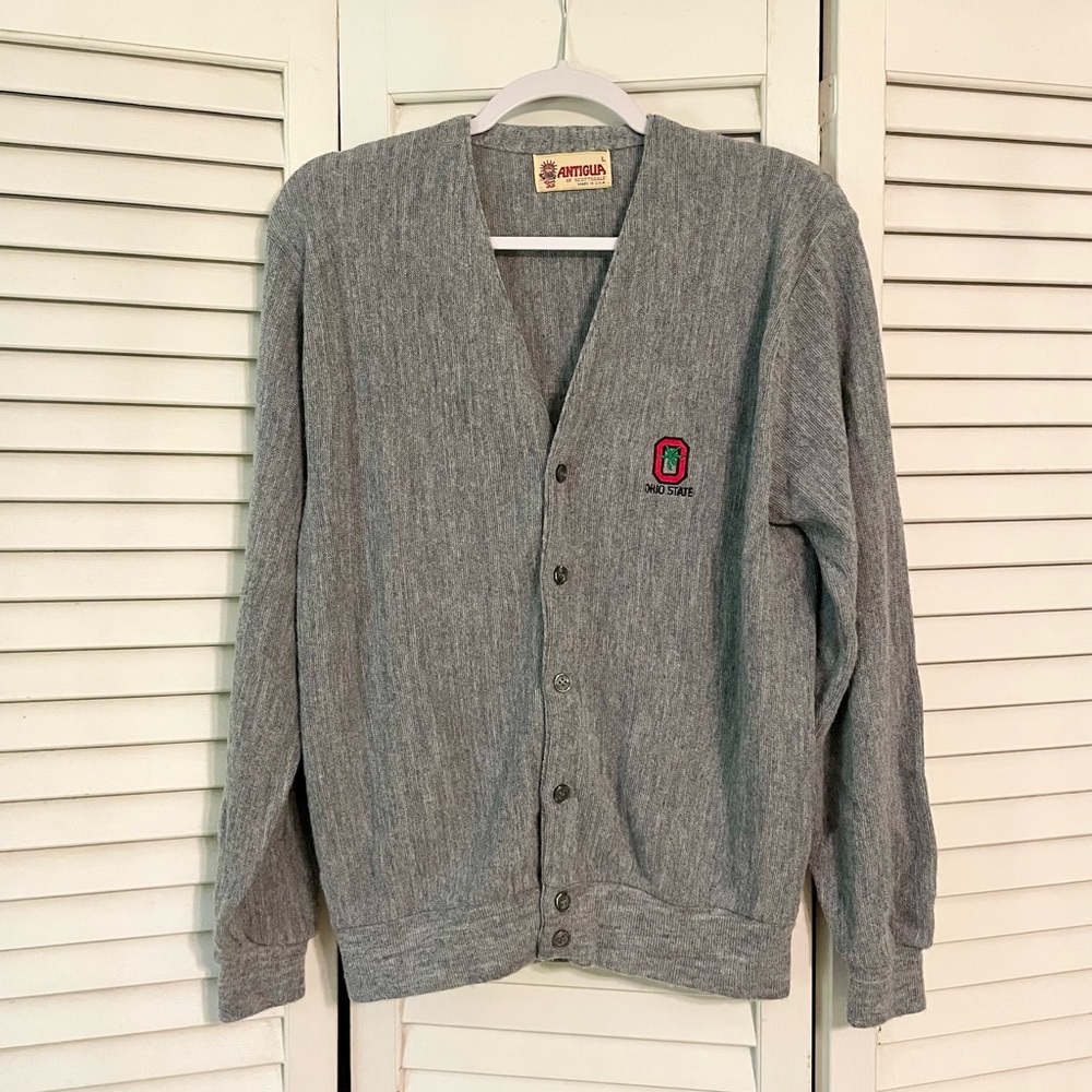 Vintage Antigua Ohio State Button Up Sweater/Cardigan